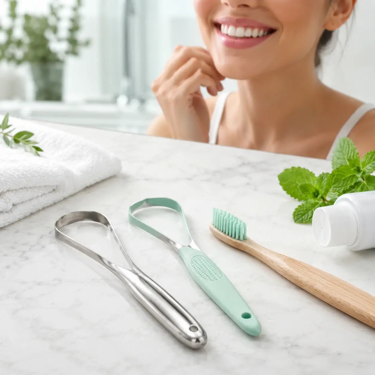 Tongue Cleaners & Scrapers | Stainless Steel Tongue Scrapers for Fresh Breath
