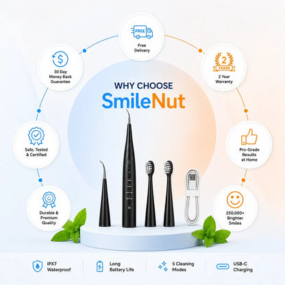 Ultrasonic Teeth Cleaner & Toothbrush | Professional Dental Scaler for Home Use ⭐