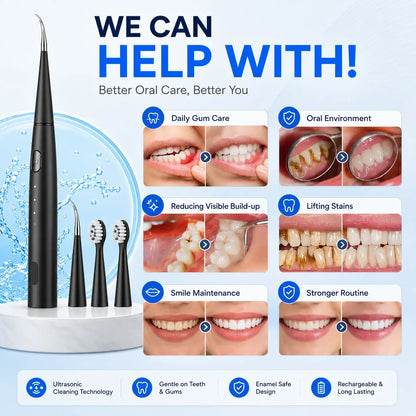 Ultrasonic Teeth Cleaner & Toothbrush | Professional Dental Scaler for Home Use ⭐