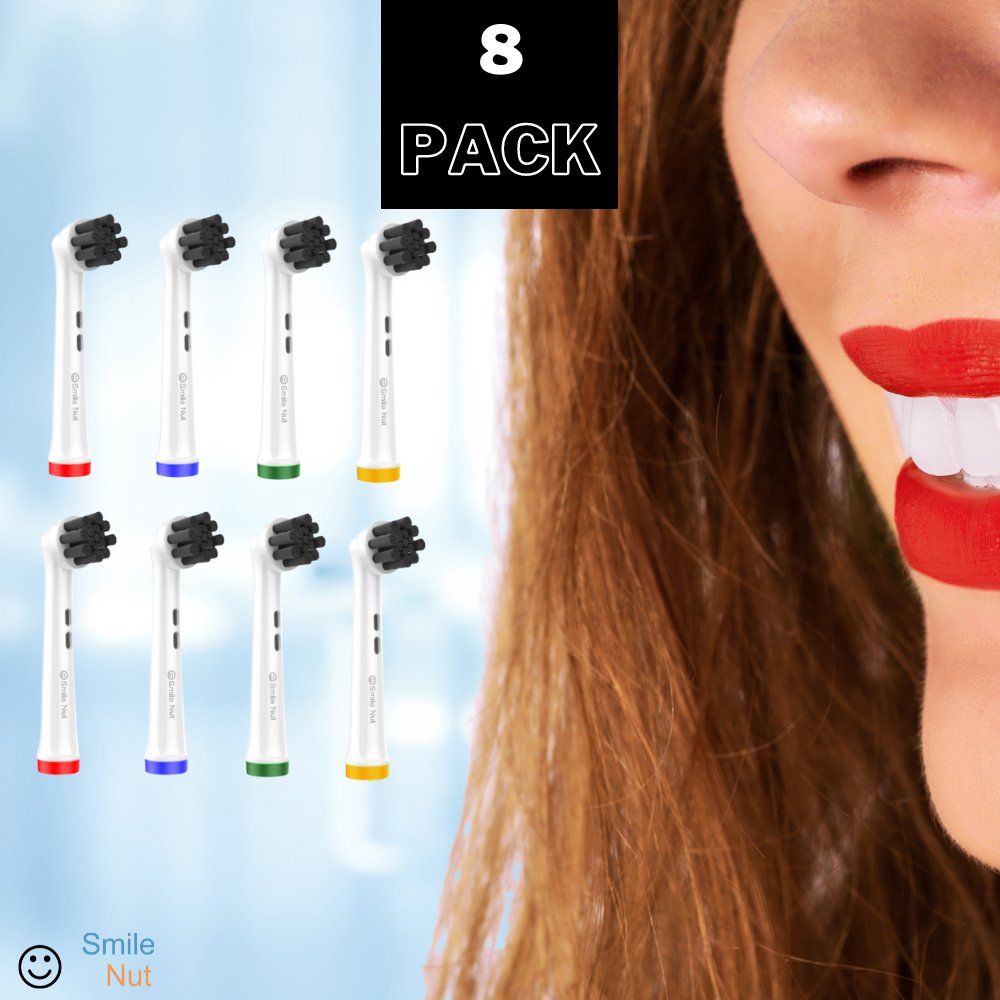 Smile Nut Charcoal Toothbrush Heads Compatible with Oral B
